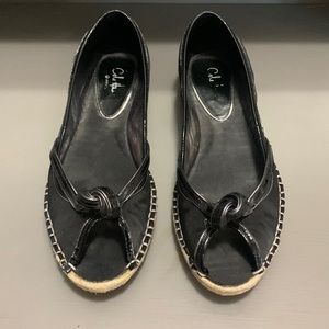 Cole Haan G Series peep‎ toe espadrilles size 8 in preloved condition